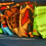 Upcycled Sack & African Kitenge Utility Pouches