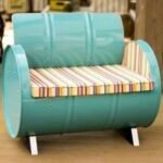 Upcycled Oil Drum Lounge Chair