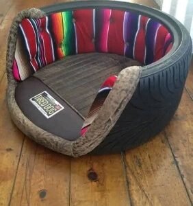 Upcycled Tyre Pet Lounge Bed